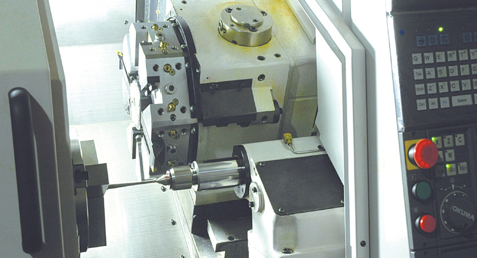 OKUMA CNC Turning Machine is working on high hardness material